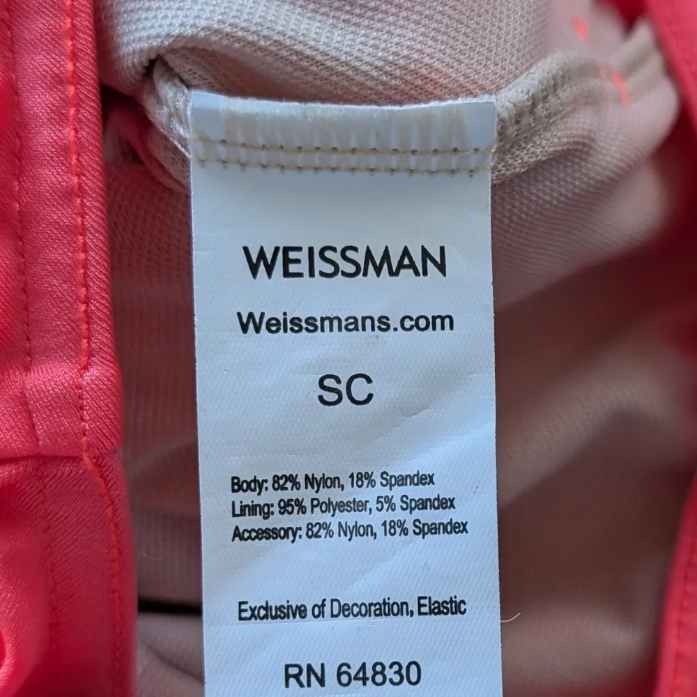 Weissman Showtime Stars Sequin Peplum Biketard Size SC